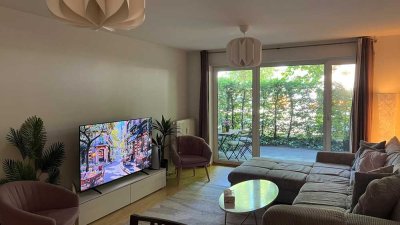Moderne vollmöblierte 2-Zimmer-Wohnung (66 qm) mit Terrasse