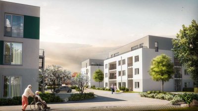 Erstbezug! Barrierefreie 2-Raum-Wohnung mit Balkon und Einbauküche in Freiberg