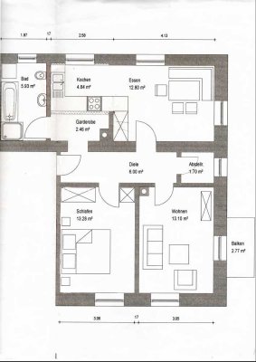 Freundliche 2,5-Zimmer-Wohnung mit Balkon am Stadtgraben in Nördlingen