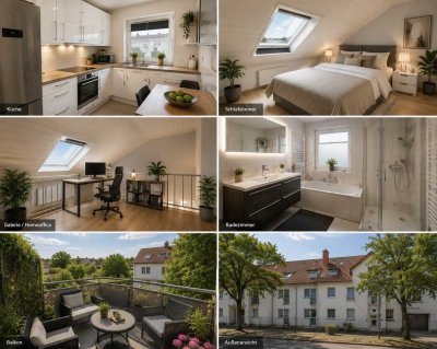 Moderne außergewöhnliche Maisonettewohnung mit Süd-Balkon und Stellplatz in Ludwigshafen/Oppau