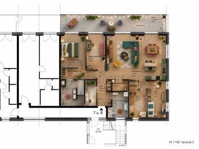 2 Wohnungen nebeneinander ( 2+3 Zim.) = 5 Zimmer Neubauwohnung, 
Bezug Ende 2027, 1.OG, Lift,Garage