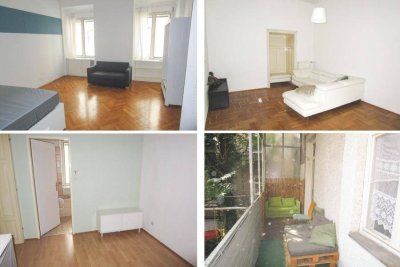 zentrale 3-Zimmer Altbau-Wohnung - sanierungsbedürftig mit großem Potential