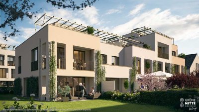 Zuhause im Grünen: Real geteiltes 6-Zi.-REH mit 3 Terrassen, Loggia und Süd-West-Dachterrasse