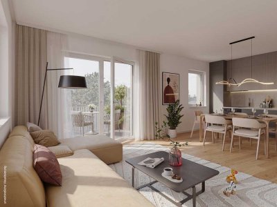 Lichtdurchflutete 3-Zimmer-Wohnung mit Balkon am Wasser