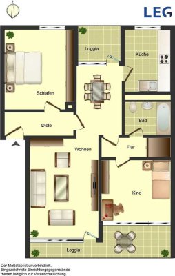 Große 3-Zimmer-Wohnung in Ratingen West
