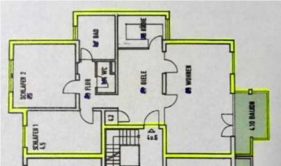 Attraktive 3,5-Zi.-Wohnung, 107m², 2. OG, Weststadt Baden-Baden,  saniert, Balkon, Garage