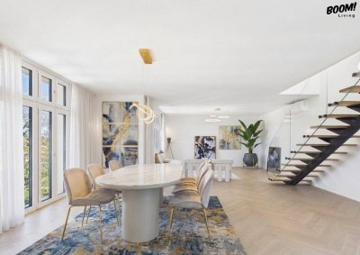 Architekten-Penthouse der Extraklasse – 203 m², 5 Zimmer, zwei Sonnenterrassen &amp; privater Liftzugang !