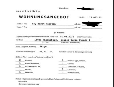 Suche Nachmieter für meine Wohnung. So schnell es geht