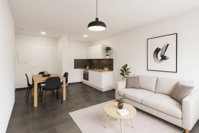 Moderne 2-Zimmer-Wohnung mit Terrasse und Fußbodenheizung