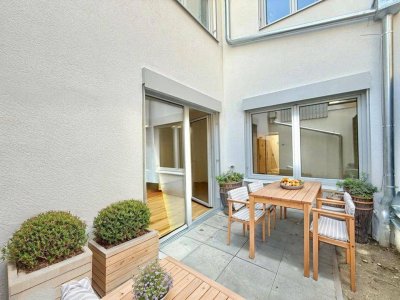 SOMMERAKTION - PROVISIONSFREI - 3 Zimmer - ca. 62m² gew. NFL - EINBAUKÜCHE - Möbliert - Terrasse - Garten - Hofruhelage - Garage optional - Kurzzeitvermietung/Büro/ Praxis - Gewerbliche Widmung