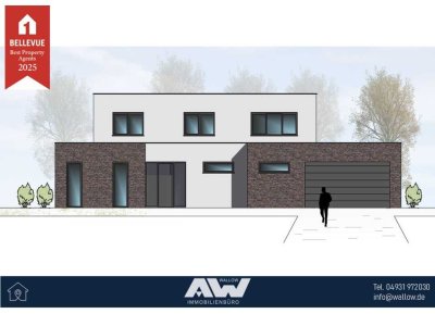 Exklusives Architektenhaus im Rohbau - Wohnen am Promenadentief in Wiesmoor!