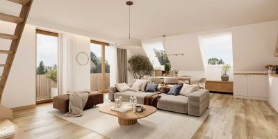 Ein Gut zum Leben und Wachsen: 4-Zimmer-Maisonette-Wohnung mit zwei Bädern & Balkon