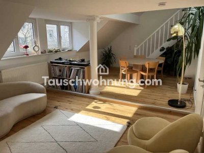 Tauschwohnung: Maisonette mit Dachterrasse gg. 3+ ZKB mit Balkon