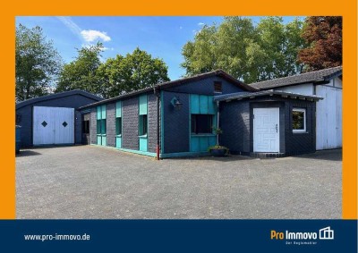 Gewerbe mit Hallen, Büros und Wohnhaus in ruhiger Ortsrandlage von Katzwinkel