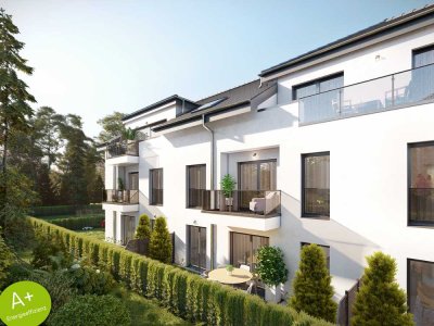 Neubau 2-Zimmer-Wohnung mit Blick in den Wald I Garten für alle Bewohner I A+ Energieeffizienz