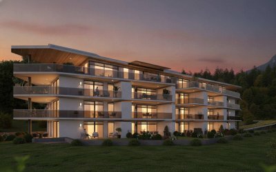 2-Zimmer-Neubauwohnung mit 91 m² Freiraum direkt am Kaiserbach