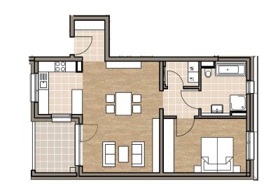 Traumhafte 2,5 Zimmer City-Wohnung in Darmstadt-Mitte, Neubau