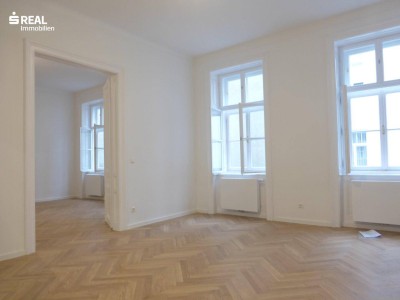 Nahe Stephansplatz - ERSTBEZUG ab 15.1.2026 - erstklassig sanierte Altbauwohnung mit kleiner Loggia im Jahrhundertwendehaus