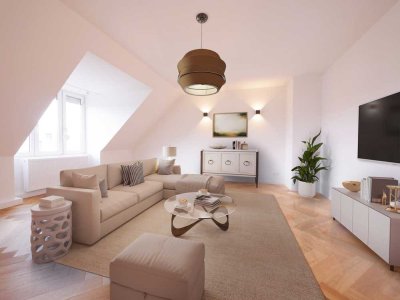Sonnige DG-Wohnung mit zwei Bädern und Südausrichtung in perfekter Lage - ALTBAU