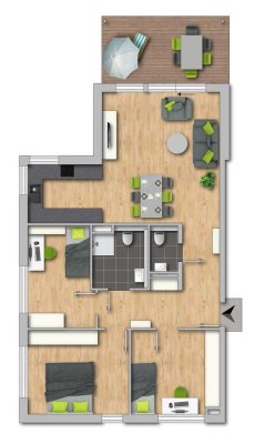 ERSTBEZUG … großzügige 4-Zi.-Wohnung mit Balkon in Marbach-Rielingshausen