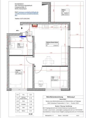 3-Zimmer Neubau-Wohnung mit großem Balkon in Kelsterbach
