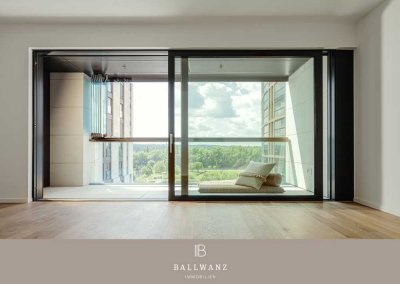 Panorama inklusive! Süd-Loggia & Balkon mit Blick auf den Main