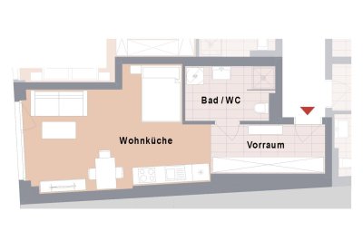 PROVISIONSFREI! Neubauprojekt 1-Zimmerwohnung direkt in der Leonhardstraße!