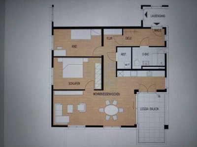 3-Zimmer-Wohnung mit Balkon in Mettmann direkt am Stadtwald