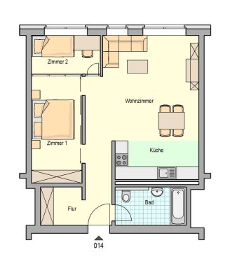 Moderne 2-Zimmer Wohnung in der Gartenstadt Nürnberg