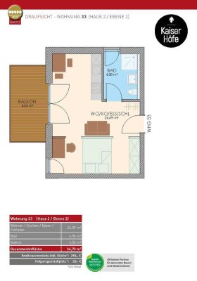 1-Zimmer Apartment mit Balkon