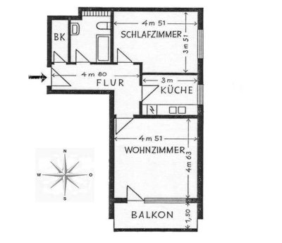 Über den Wolken - Sehr schöne 2-Zimmerwohnung mit Südbalkon