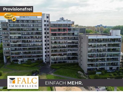 Attraktive 3-Zimmer-Wohnung mit großem Balkon, Tiefgaragenstellplatz und Blick ins Grüne