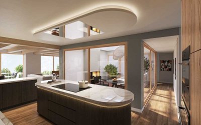 Exklusives Penthouse mit Lichthof, Sauna und Kamin – Haus ELEPHANT