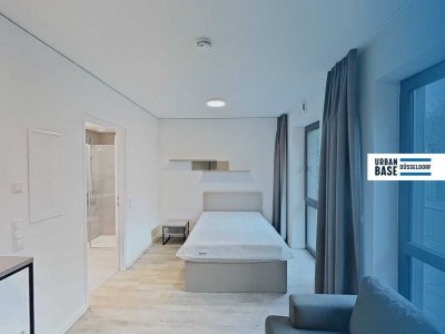 URBAN BASE: Vollmöbliertes 1-Zimmer-Large-Apartment mit EBK, TERASSE, ALL-IN-MIETE, UVM. am Rhein...