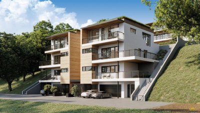 Exklusive Doppelhaushälfte | TOP 01 in Steinhaus bei Wels – modernes Wohnen mit Pool, Garten &amp; Panoramablick