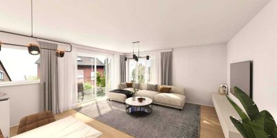 2-Zi-Neubau-Wohnung im 1. OG mit Arbeitsbereich und Balkon
