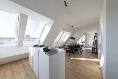 Dachgeschosswohnung mit Dachterrasse und Grünblick