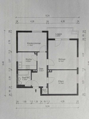 Helle 3-Zimmer-Wohnung mit Balkon in Duisburg-Buchholz