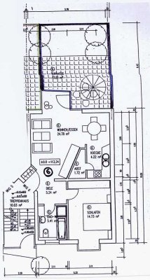 Gepflegte 2-Raum-Hochparterre-Wohnung mit Einbauküche in Heidelberg Weststadt