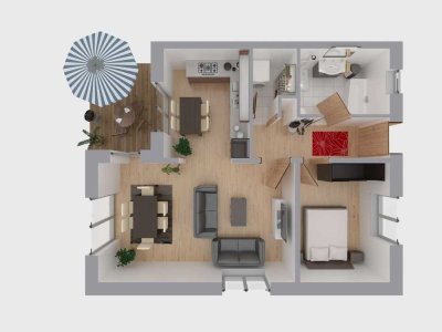 MODERNER KOMFORT | 2 Zimmer | barrierearm | Terrasse | perfekt!