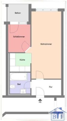 Schöne 2-Raum-Wohnung mit Balkon, EBK und Aufzug
