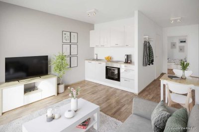 1-Zimmer Neubauapartment: Exzellente Lage für Studenten und Berufstätige