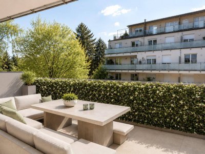 Großzügige 97 m² 3-Zimmer-Neubauwohnung mit XXL-Südterrasse – nur 4 Gehminuten zum Bahnhof &amp; in ca. 25 Minuten in Wien!