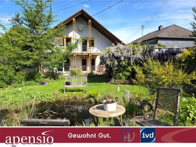 apensio -GEWOHNT GUT-:  Einfamilienhaus mit Einlieger und einem Garten mit hohem Freizeitwert