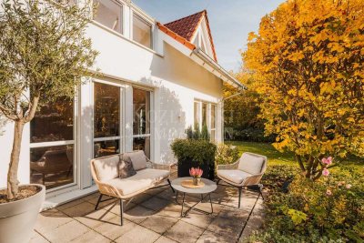 Harmonie aus Großzügigkeit und Natur - Stilvolles Architektenhaus mit Südgarten!