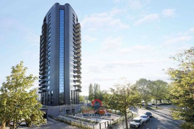 KÖLN-MÜLHEIM - TOLLES 2-ZIMMERAPPARTEMENT MIT RHEINBLICK IM NEUEN WOHNTURM "OPAL" DIREKT AM UFER!