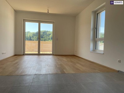 RIESIGE DACHTERRASSE + HOCHWERTIGE AUSSTATTUNG + SÜD/WEST Ausrichtung! + Tiefgarage! Nur 7 Min. von Graz entfernt!!