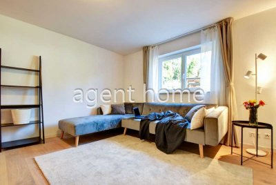 MÖBLIERT - TERRASSENWOHNUNG - Apartment mit Garten und Garage