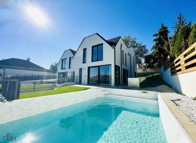 LETZTES HAUS! EXKLUSIVE VOLLUNTERKELLERTE 5 ZIMMER DOPPELHAUSHÄLFTE MIT SWIMMINGPOOL!