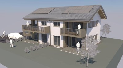 Loft-artige Familienwohnung mit Panoramablick im Massivholzhaus in Adnet